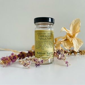Antique vintage Culinary Herbs Product of France glass jar kitchen decor